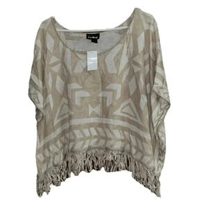 Love Always poncho size XL NWT Elevate your style with this chic beige poncho